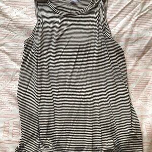 Old Navy Black and White Striped Tank Top